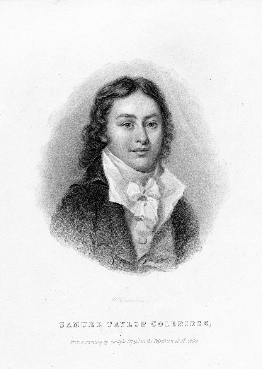 Samuel Taylor Coleridge, graviert von Richard Woodman von Peter van Dyke