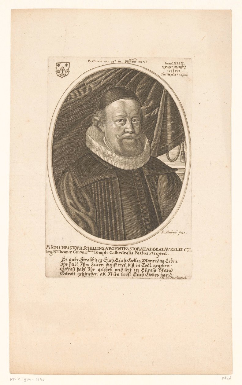 Porträt von Johann Christoph Schilling von Peter Aubry (II)