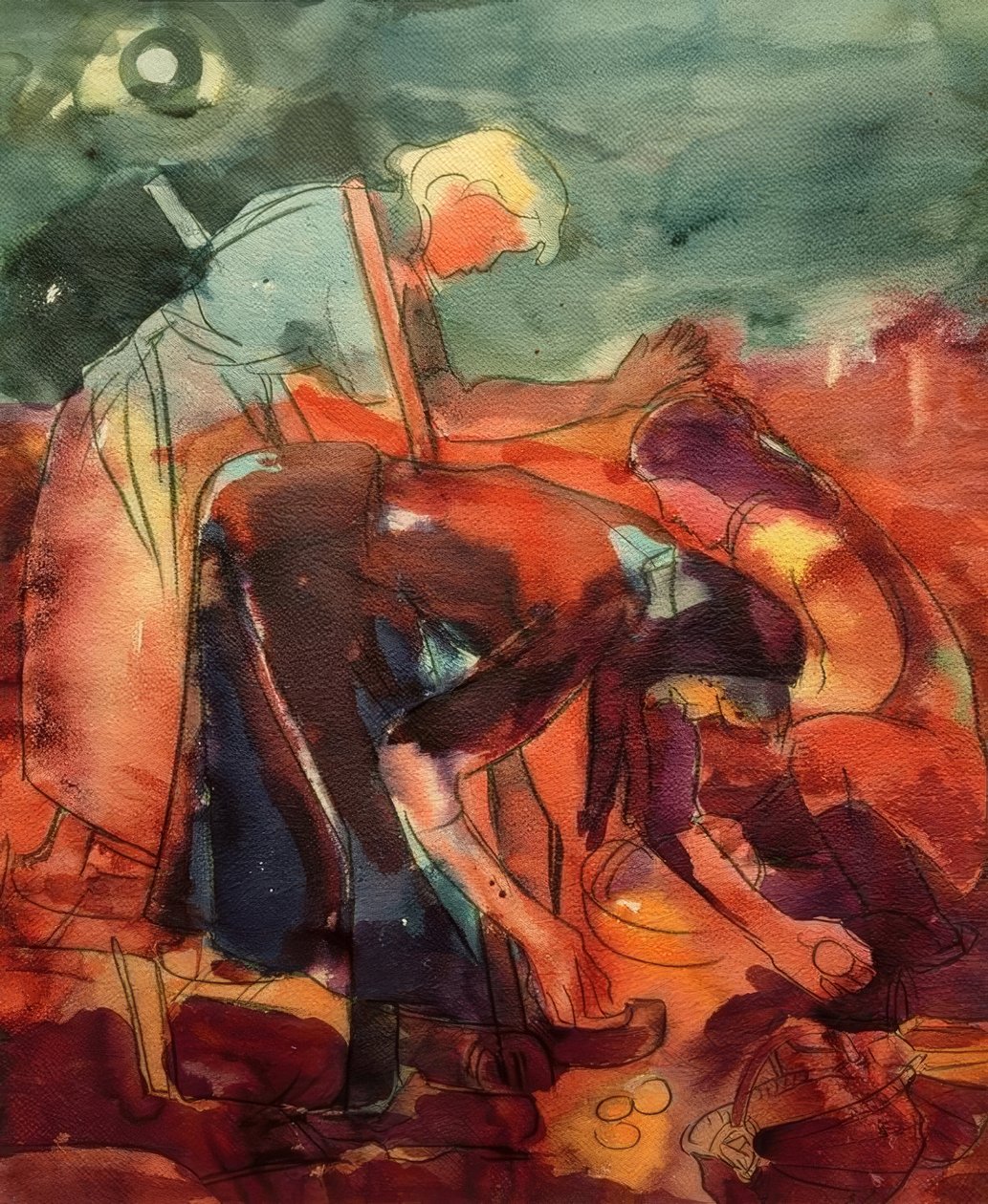 Kartoffelernte von Peter August Böckstiegel