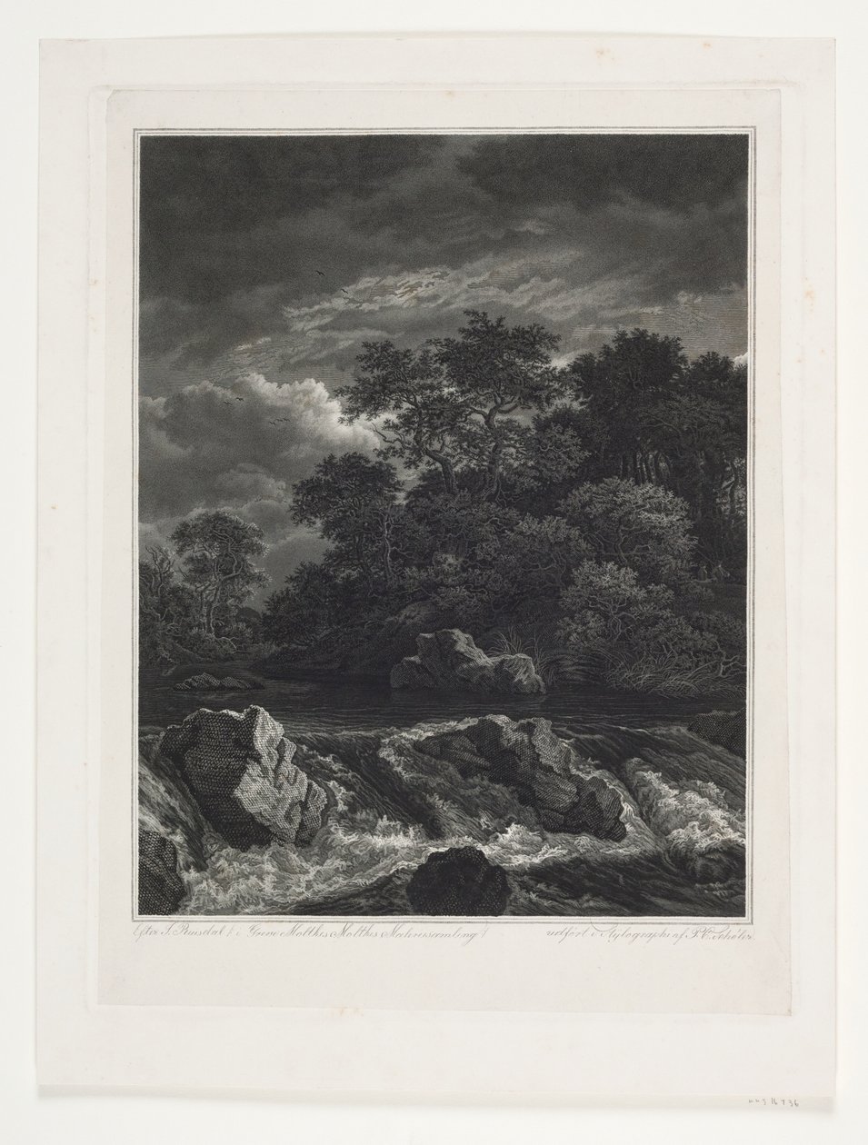 Landschaft mit Wasserfall von Peter Christian Schøler