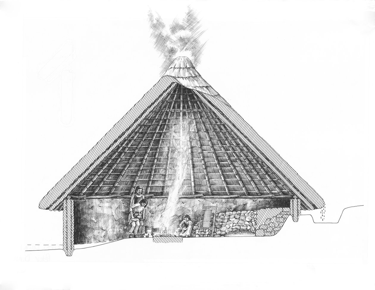 Rundhaus aus der Bronzezeit von Peter Dunn