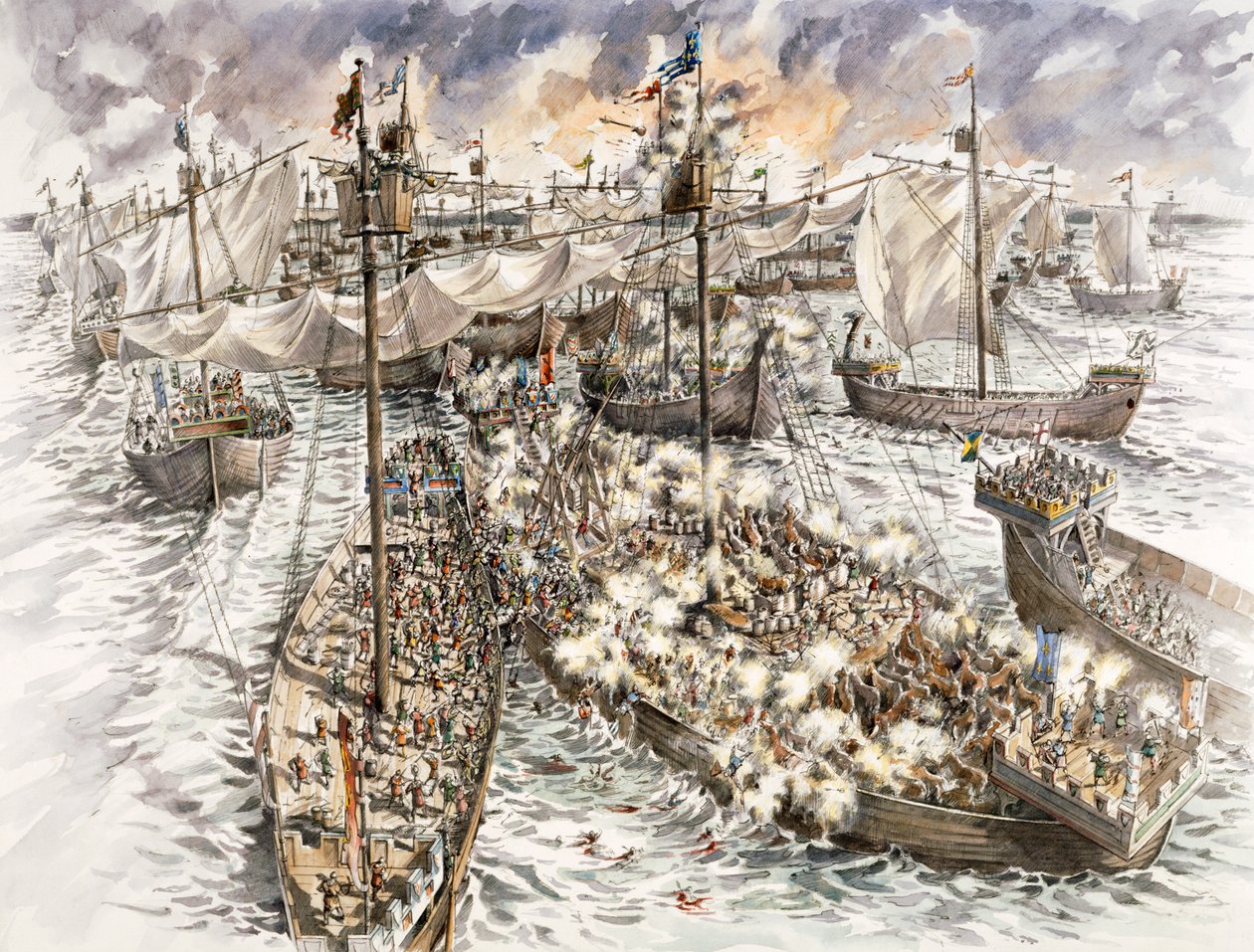 Belagerung von Dover Castle, 1216, um 1990-2010 von Peter Dunn
