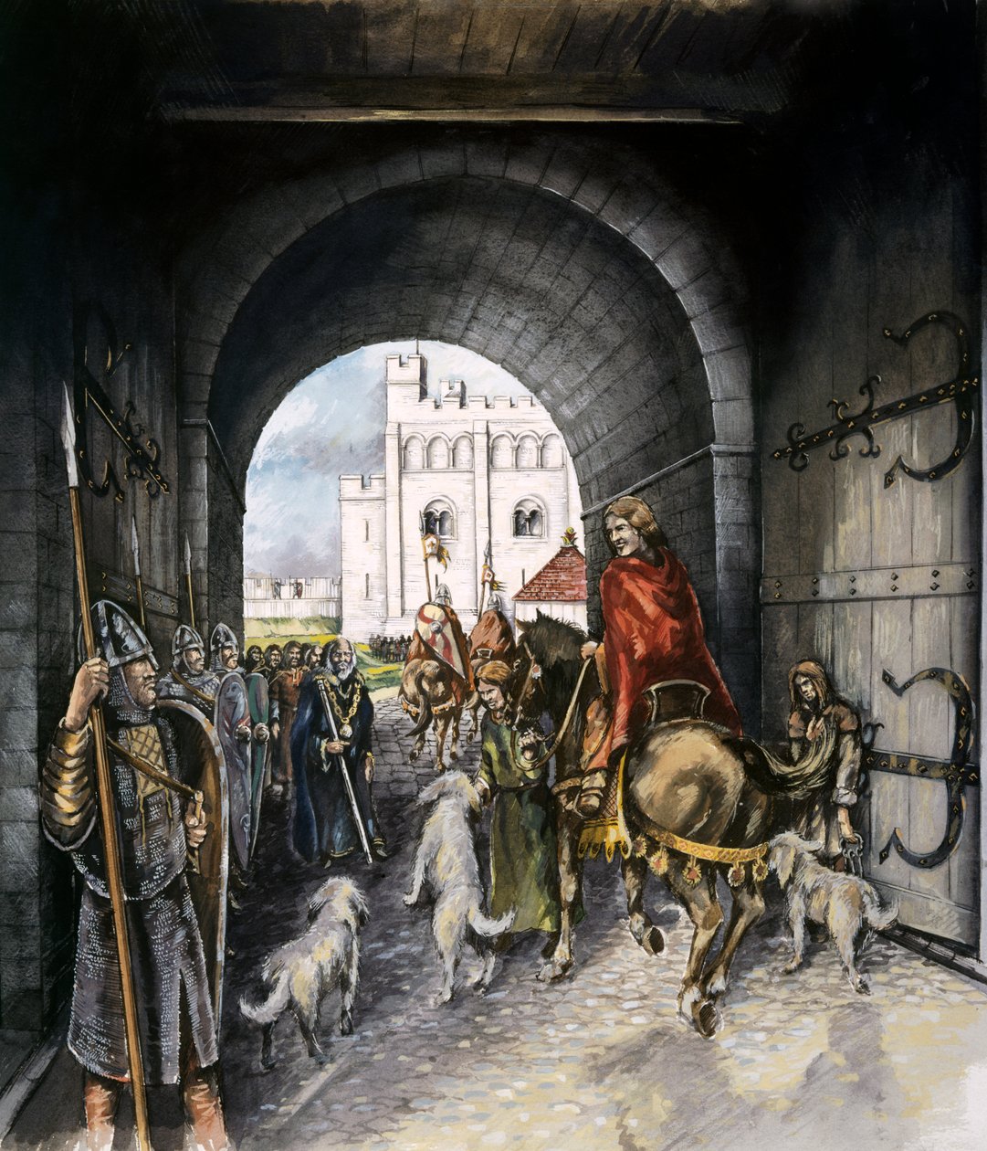 Eingang des Torhauses von Old Sarum von Peter Dunn