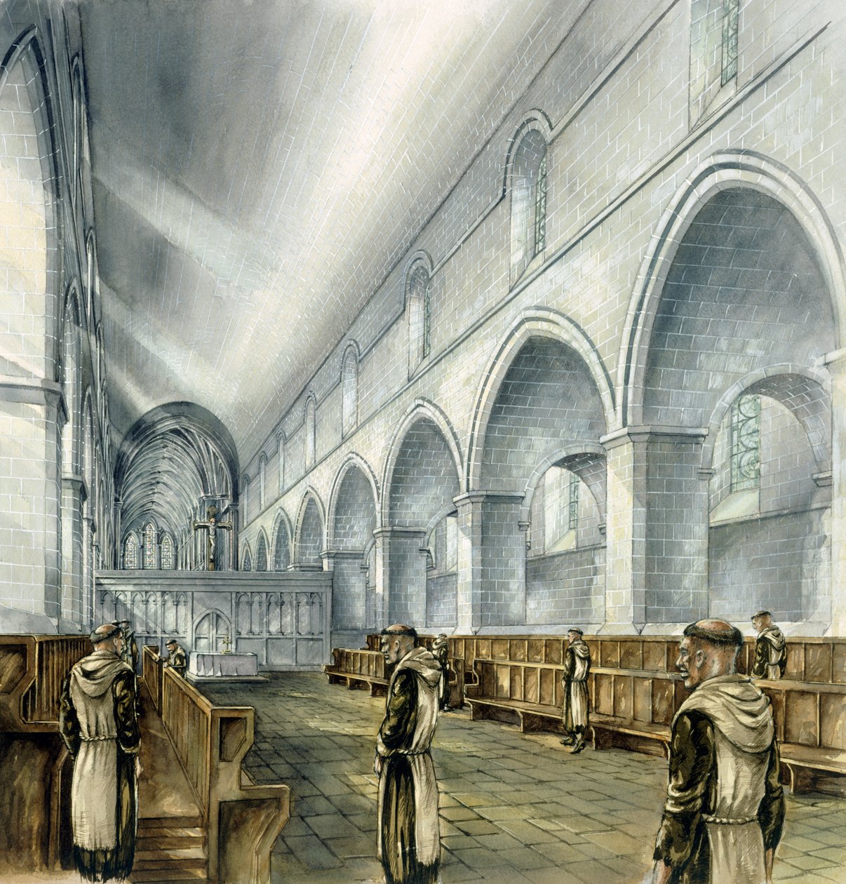 Rievaulx Abbey, 13. Jahrhundert, ca. 1990-2010 von Peter Dunn