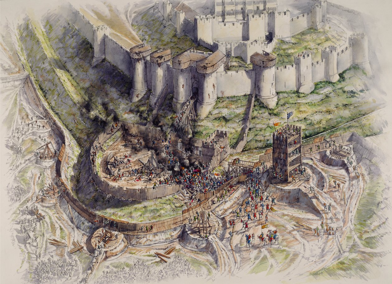 Belagerung von Dover Castle, Kent, 1216 ca. 1995-2006 von Peter Dunn