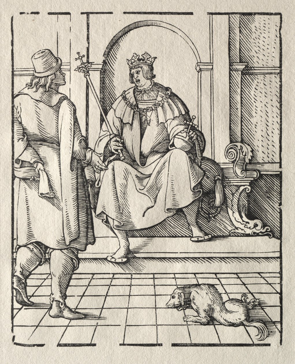 Ein König auf dem Thron von Peter Flötner