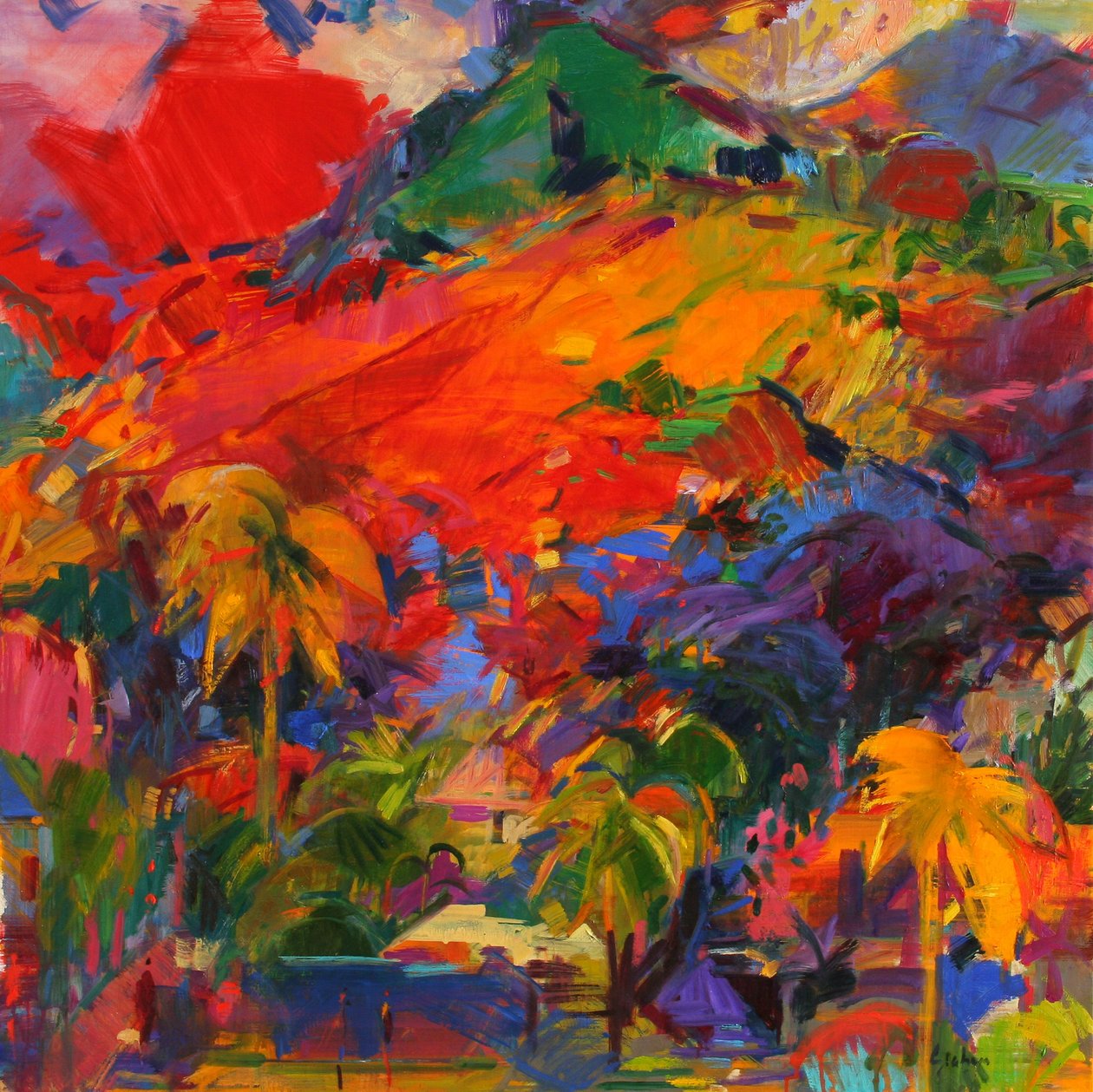 Polynesische Landschaft von Peter Graham (Contemporary)