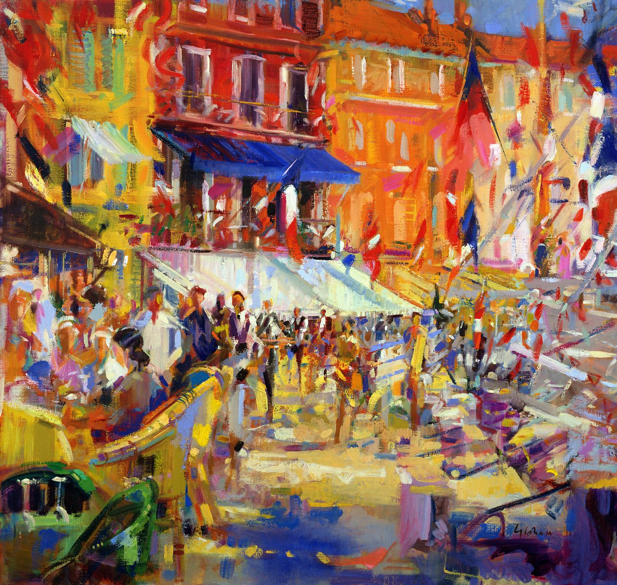 Hafenpromenade, Saint-Tropez von Peter Graham (Contemporary)