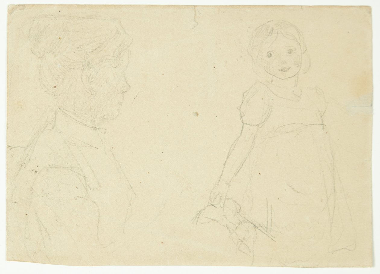 Studie der Frau und Tochter des Künstlers von Peter Hansen