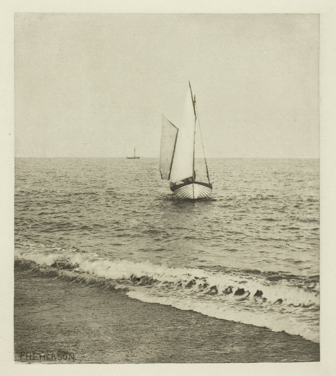 Ein Suffolk-Shrimper "An Land kommen" von Peter Henry Emerson