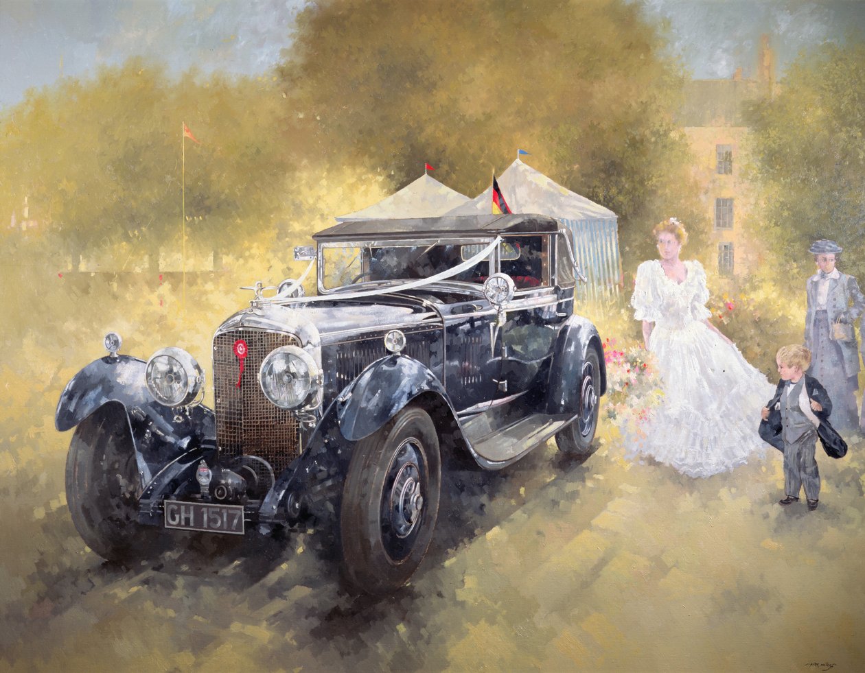 Bentley und Braut von Peter Miller