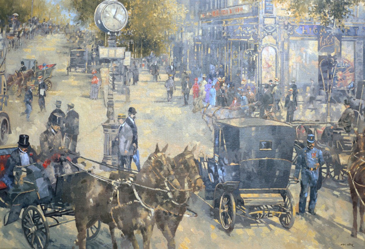 Carrefour Dronot, Kreuzung, Paris von Peter Miller