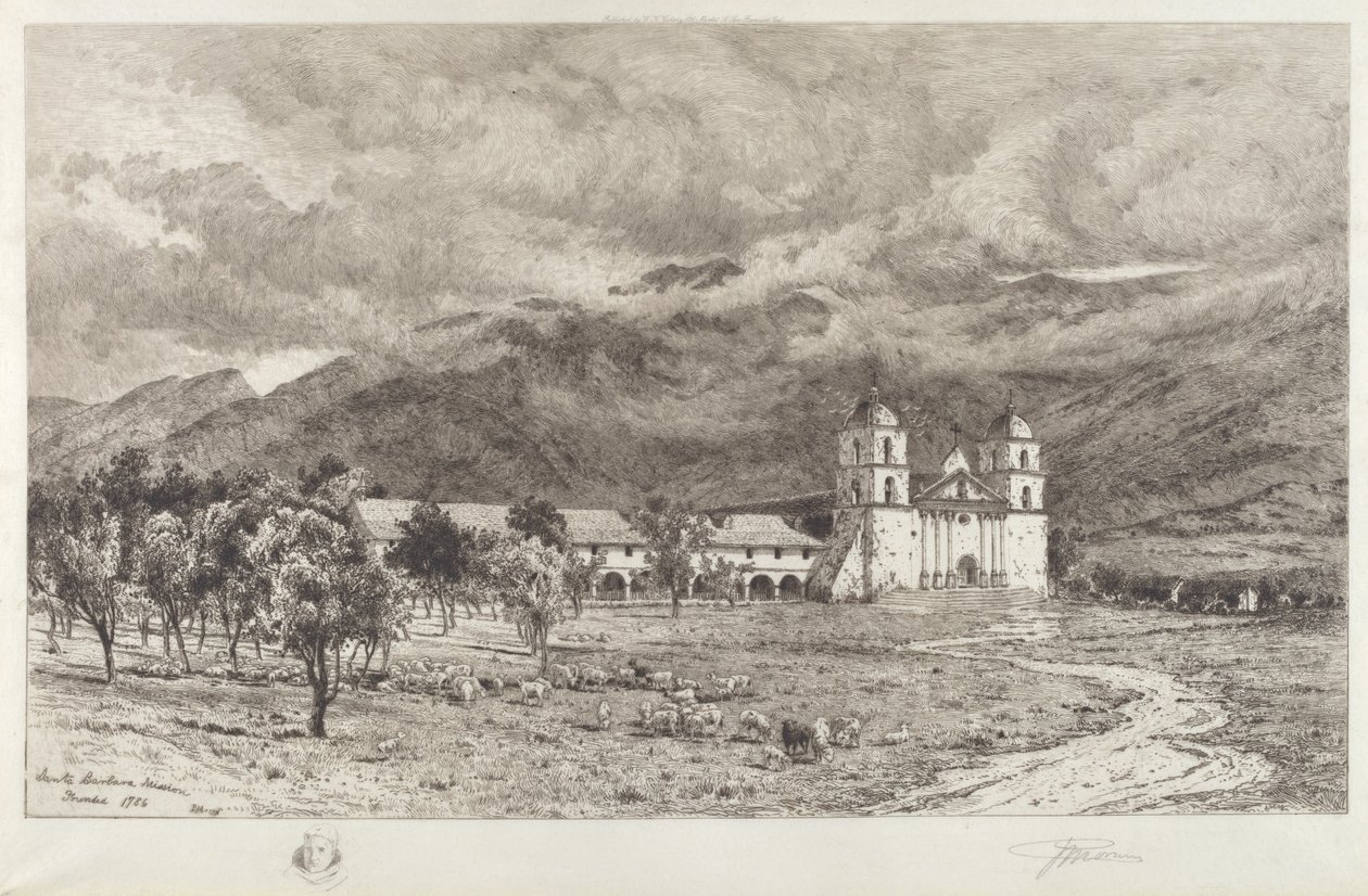 Mission Santa Barbara von Peter Moran