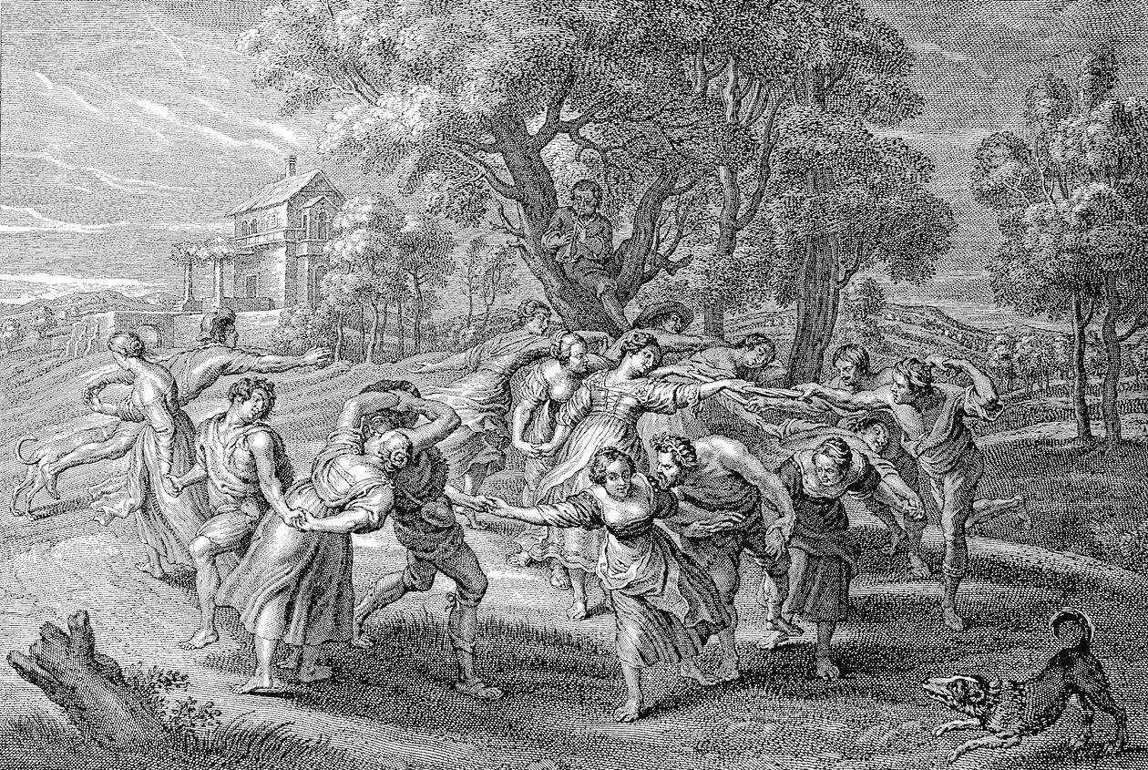 Junge Leute bei einem Tanz von Peter Paul (after) Rubens