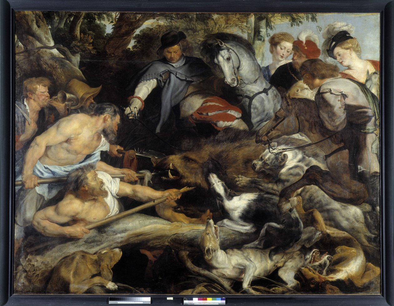 Wildschweinjagd von Peter Paul Rubens