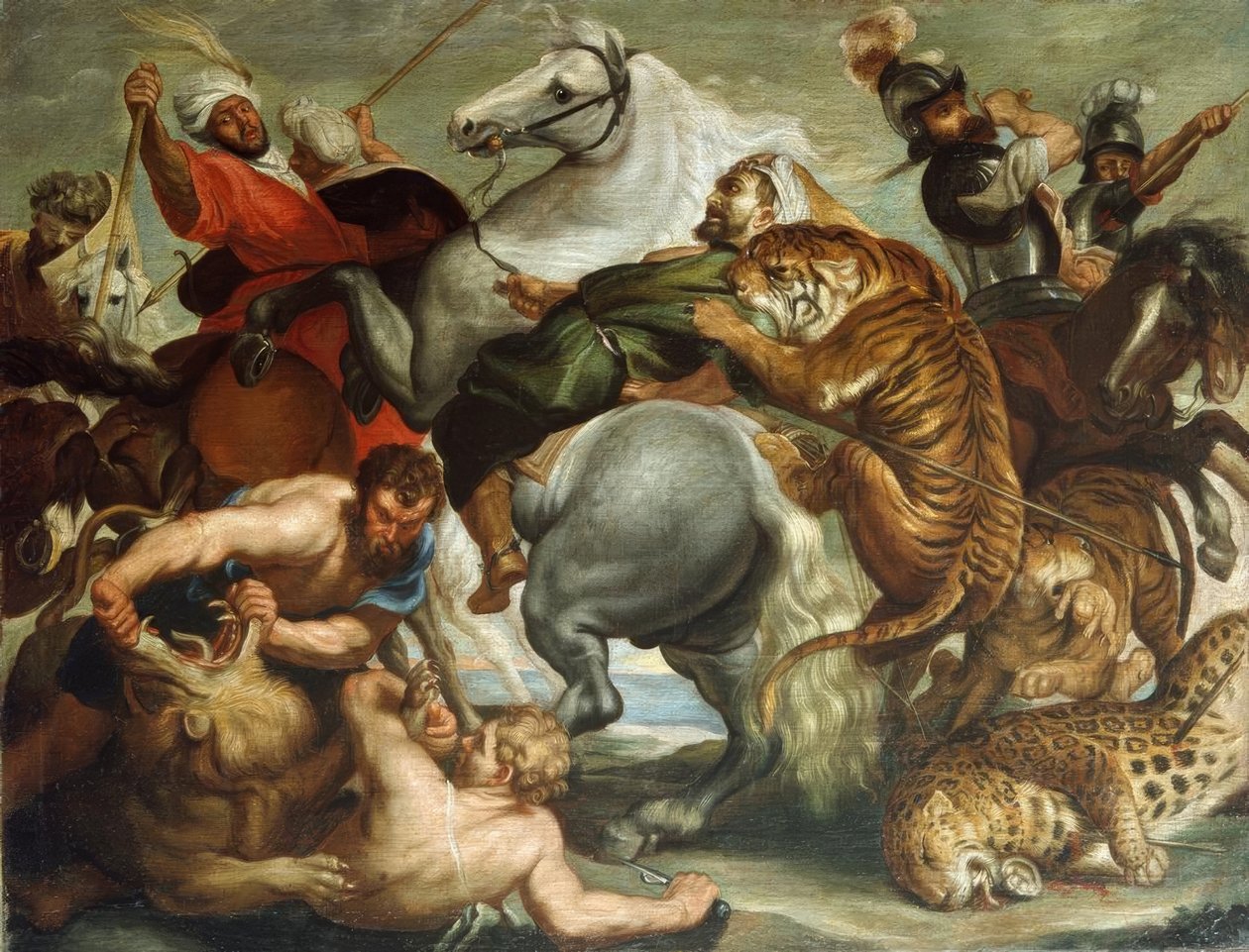 Tiger- und Leopardenjagd von Peter Paul Rubens