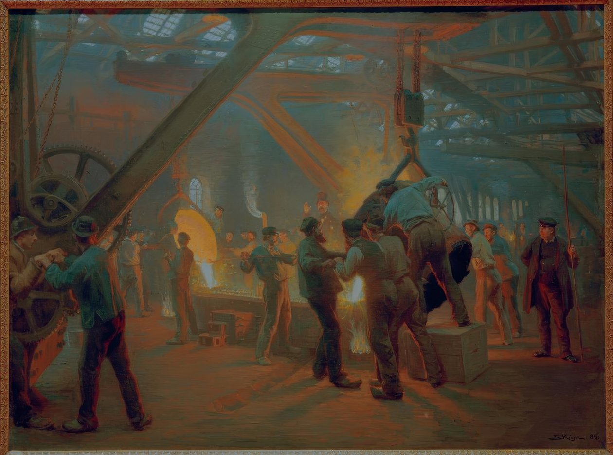 In der Eisengießerei von Burmeister & Wain von Peder Severin Krøyer