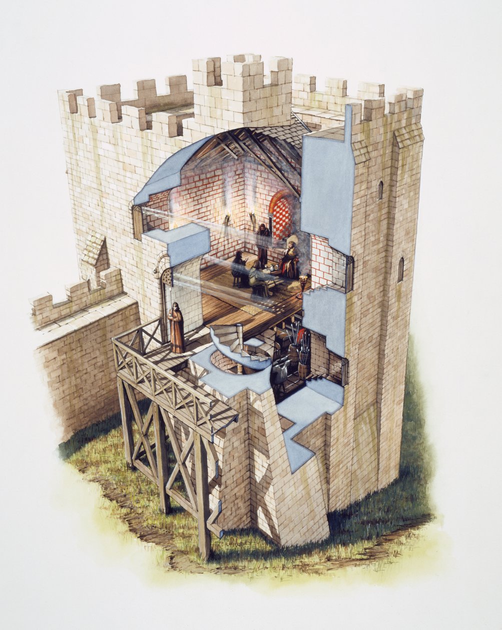 Peveril Castle, 12. Jahrhundert, ca. 1990-2010 von Peter Urmston