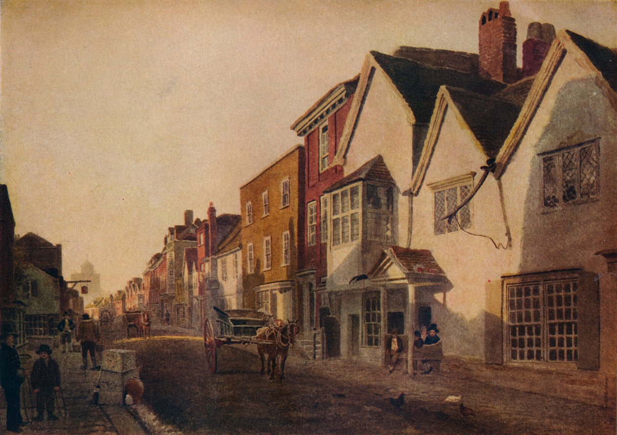 Eton High Street, 19. Jahrhundert, 1924 von Peter de Wint