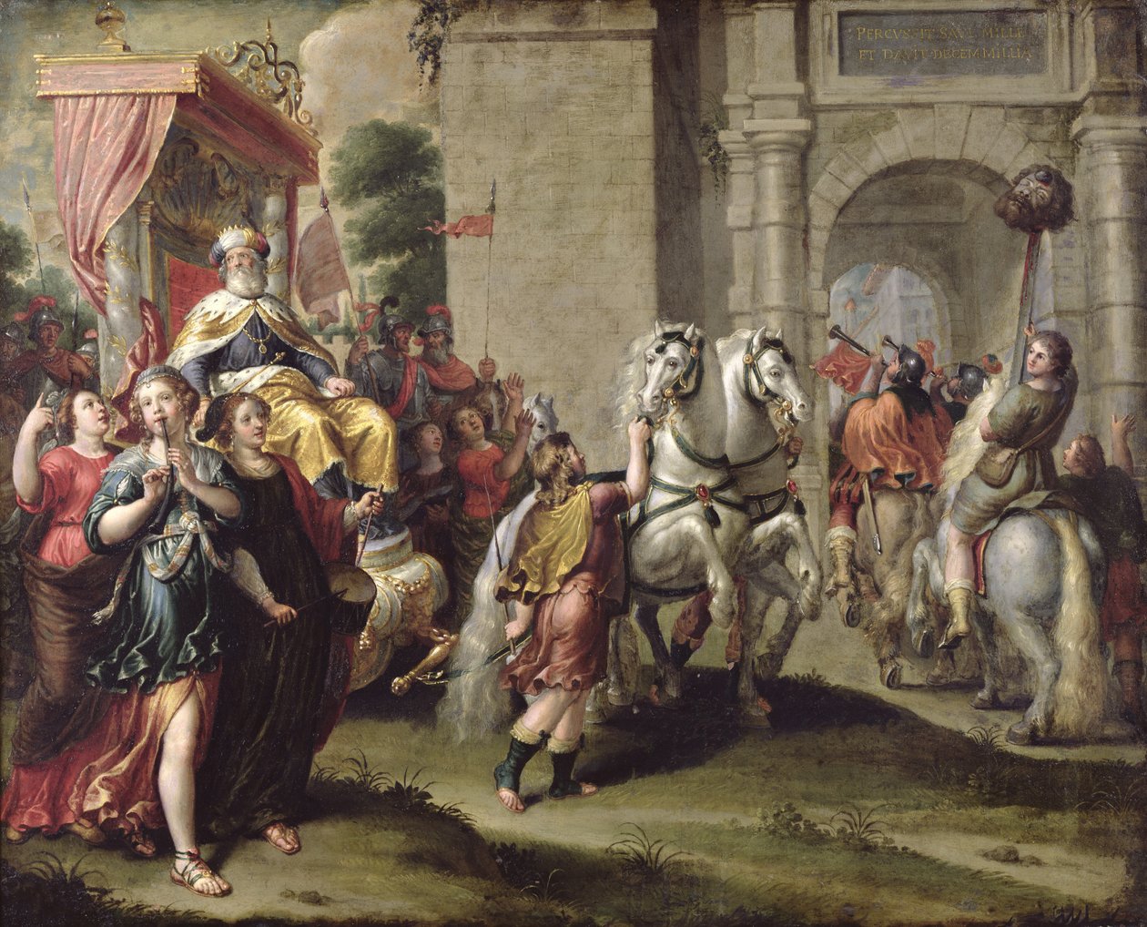 Der Triumph Davids, ca. 1690 von Peter van Lint