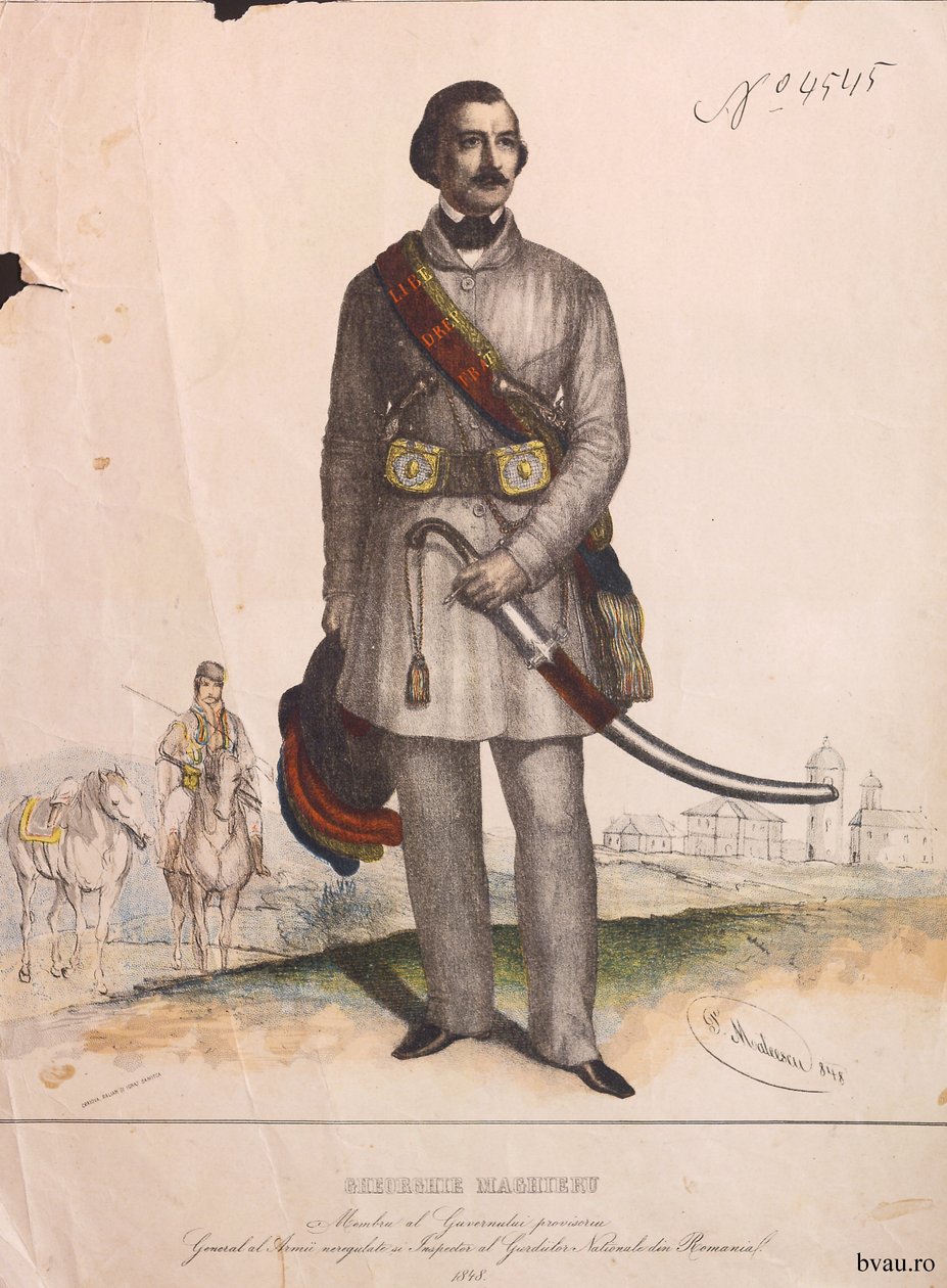 Mitglied der provisorischen Regierung, General der unregelmäßigen Armee und Inspektor der Nationalgarden von Rumänien von Petre Mateescu