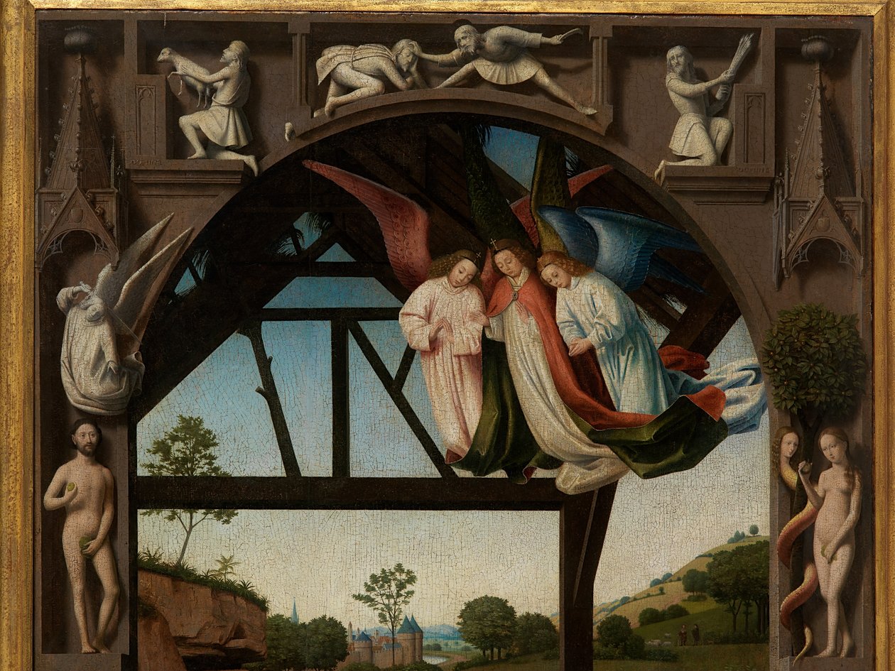 (Detail) Anbetung des Christkindes von Petrus Christus