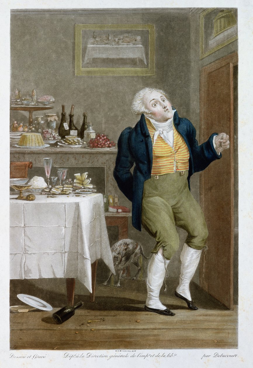 Das Ende der Feinschmecker von Philibert Louis Debucourt
