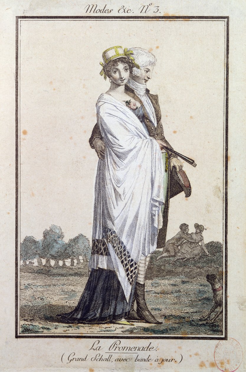 Der Spaziergang, ca. 1799 von Philibert Louis Debucourt