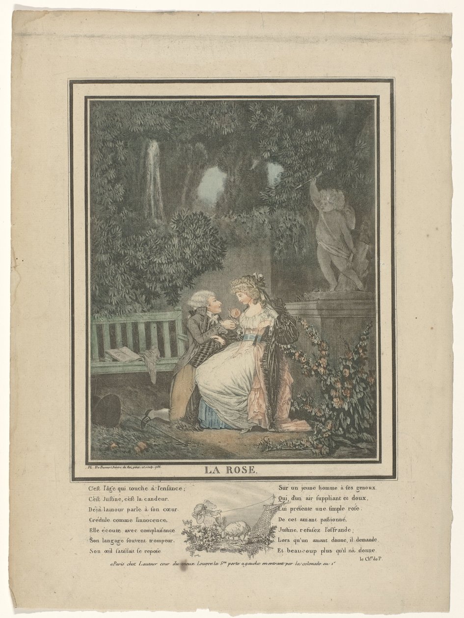Die Rose, 1788 von Philibert Louis Debucourt