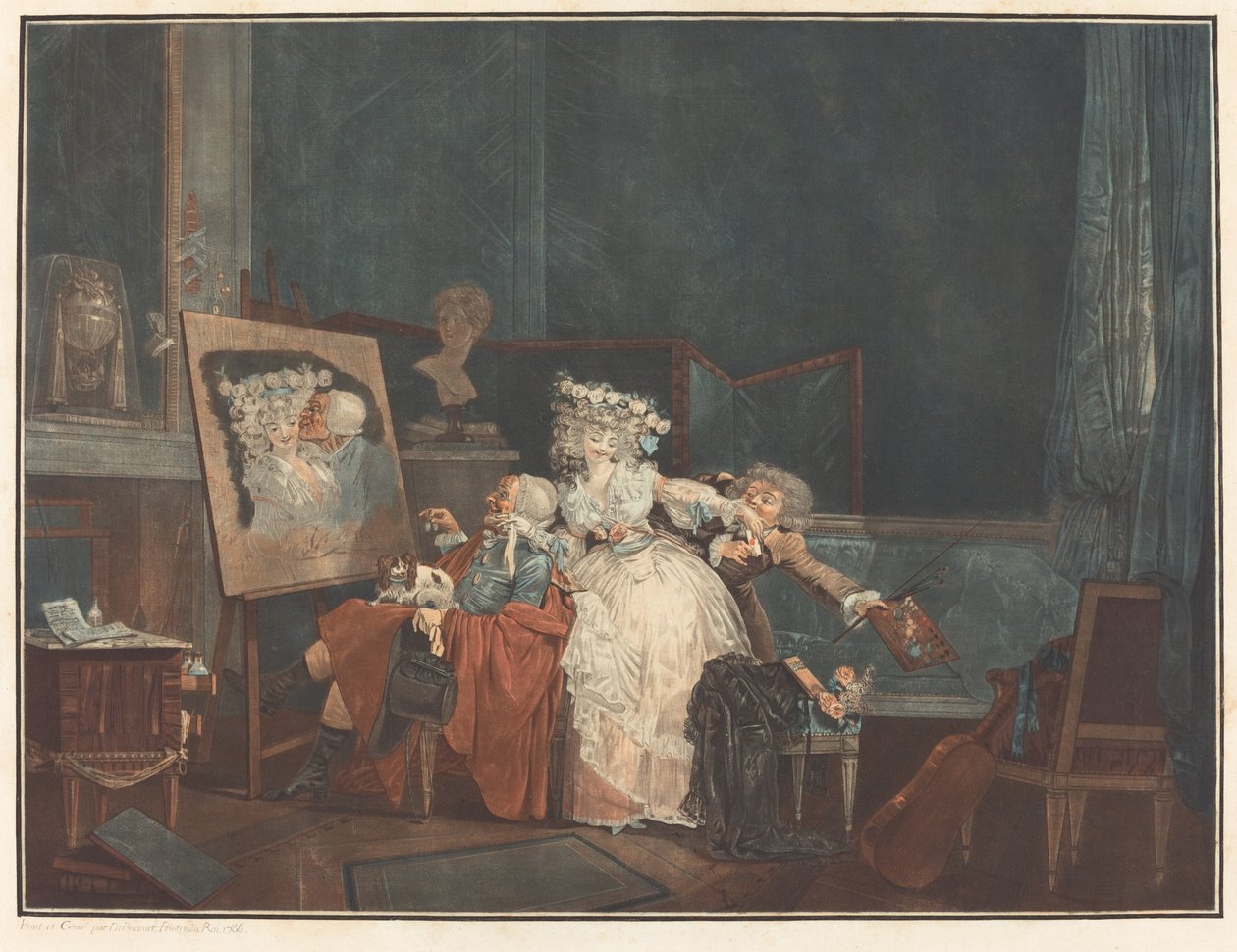 Die zwei Küsse von Philibert Louis Debucourt