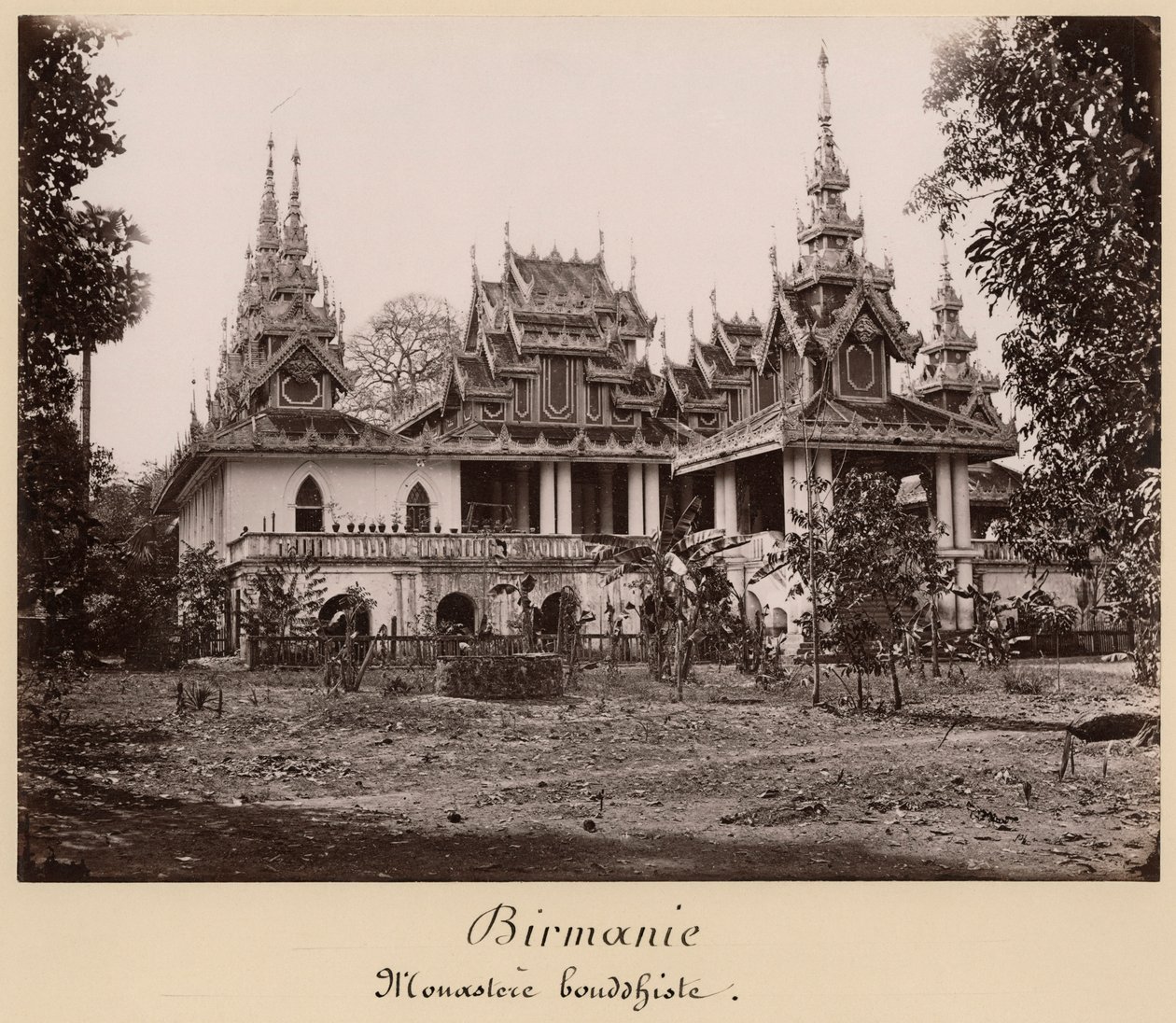 Teik Kyaung Kloster, Insel Ka Toe, nahe Moulmein, Burma, ca. 1848 von Philip Adolphe Klier