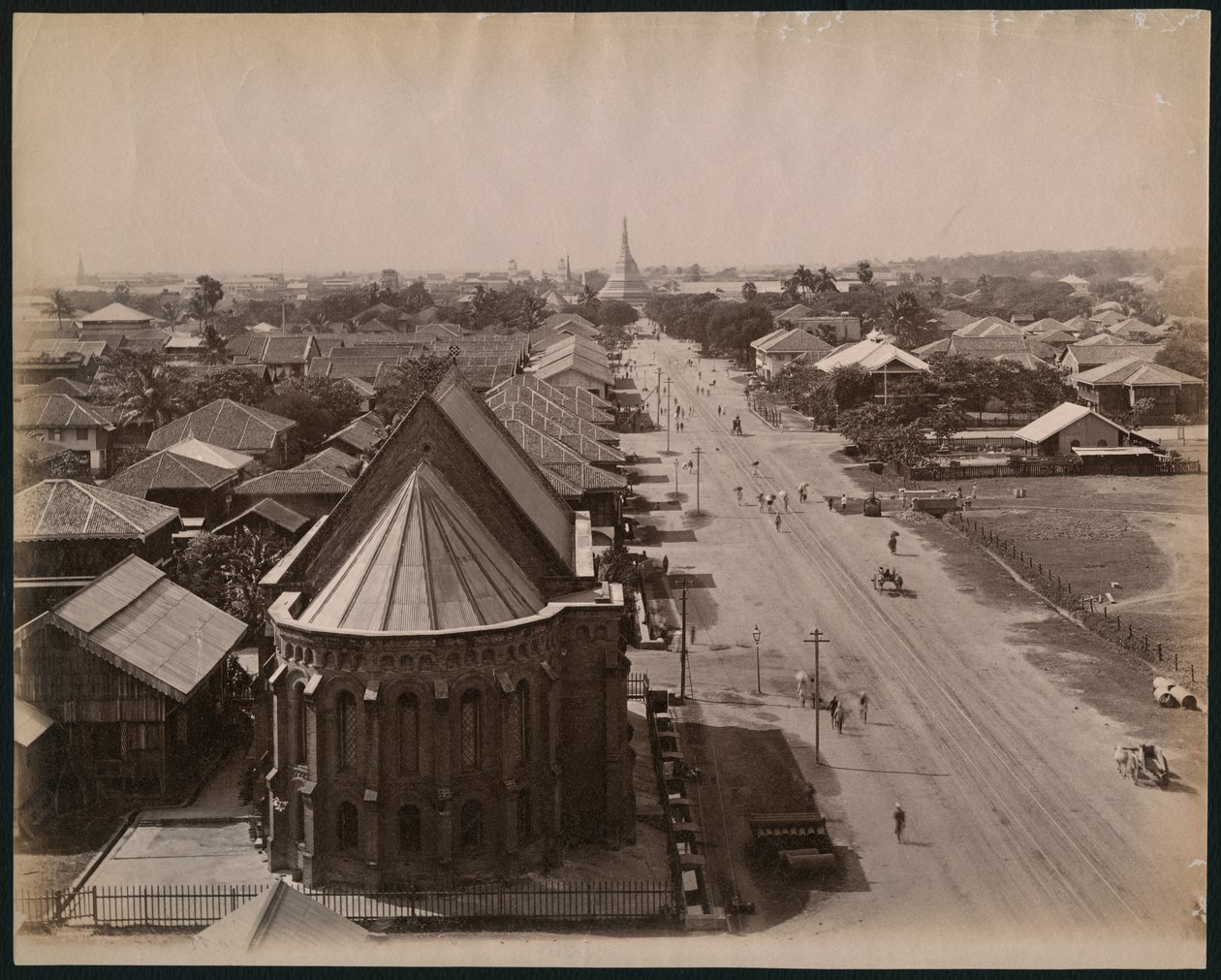 Ansicht von Rangoon, Burma, ca. 1880 von Philip Adolphe Klier