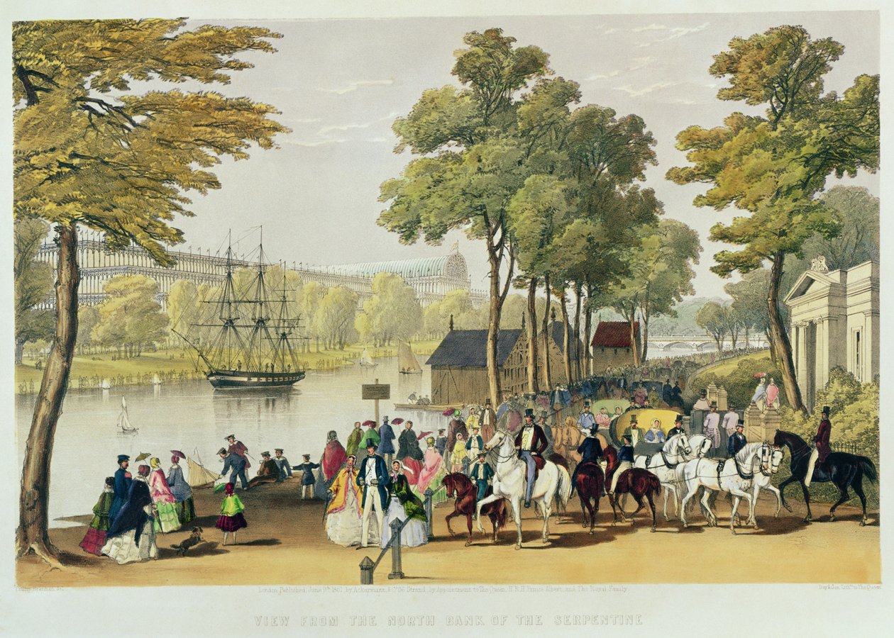 Blick vom Nordufer der Serpentine, 1851 von Philip Brannan