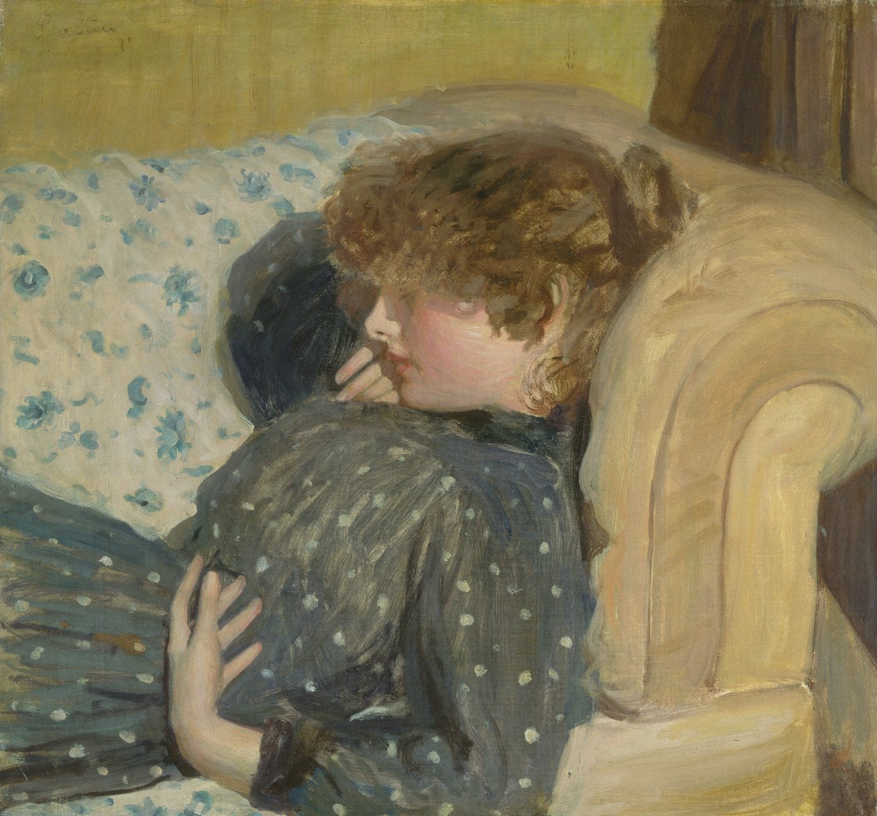 Mädchen auf einem Sofa, 1891 von Philip Wilson Steer