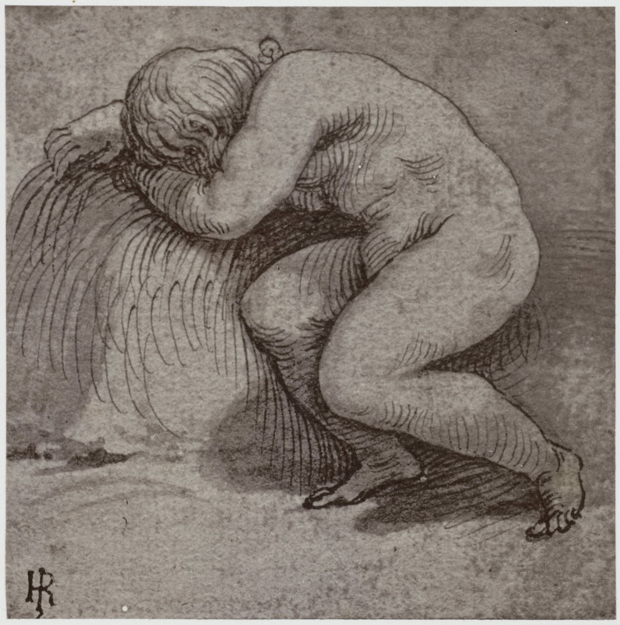 Giulio Romano, Ein schlafendes Kind von Philip Henry Delamotte