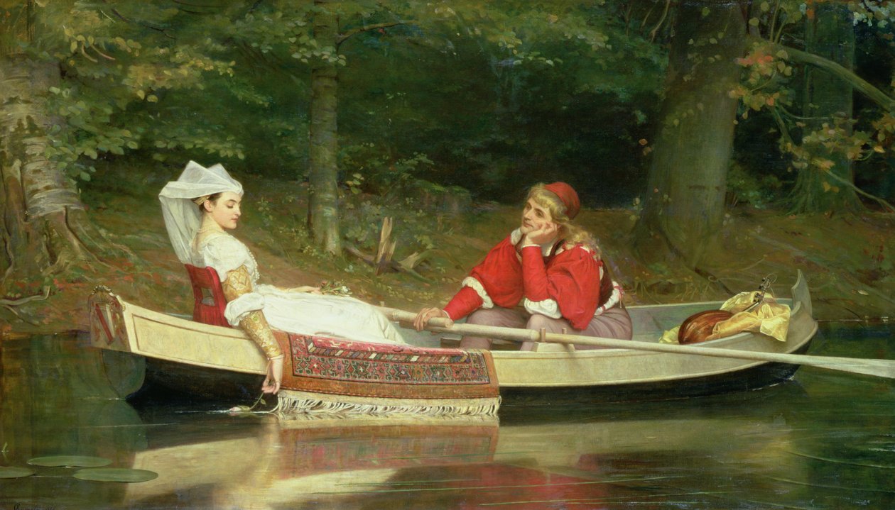 Mit dem Fluss, 1869 von Philip Hermogenes Calderon
