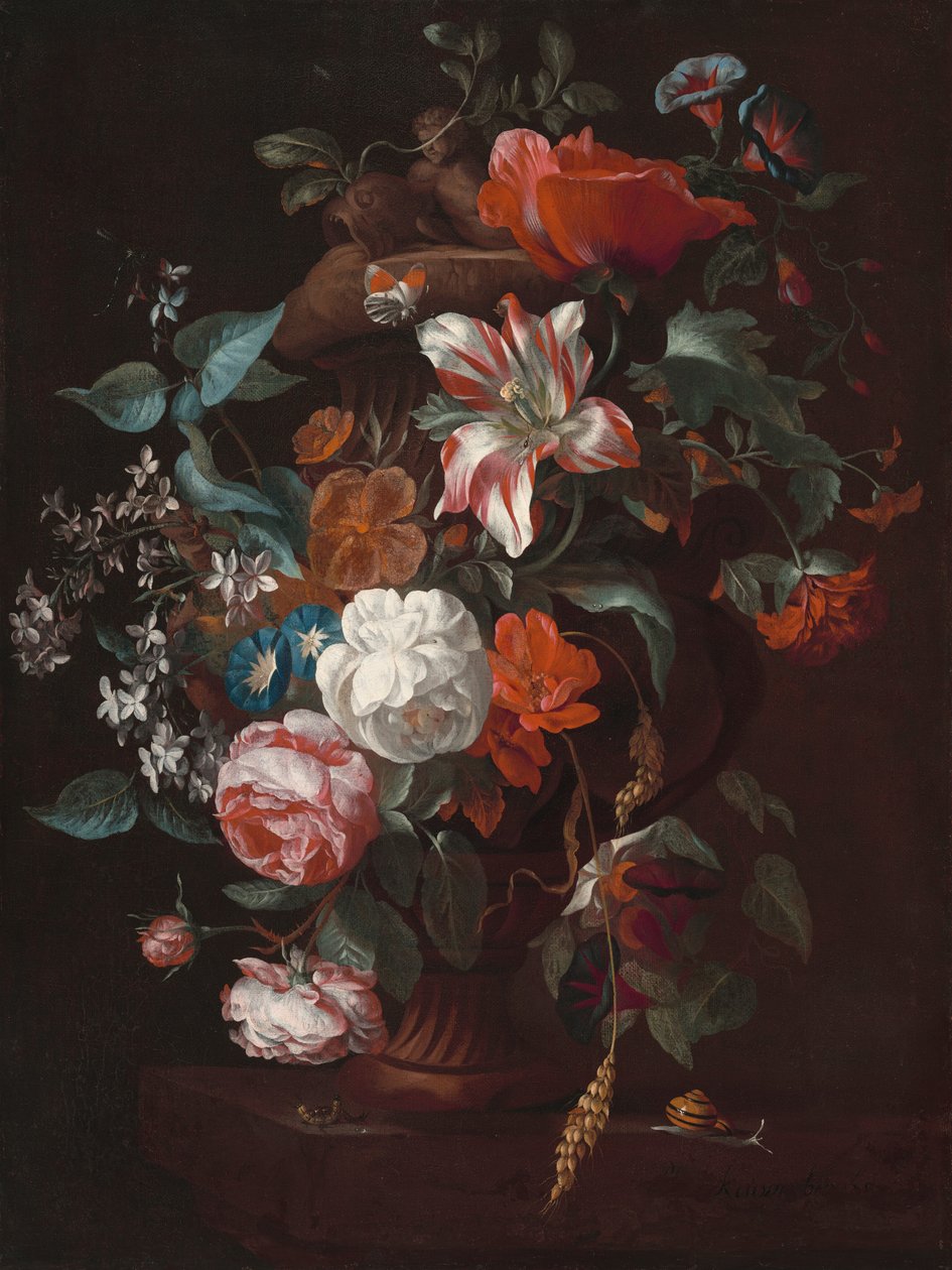 Blumen in einer Vase von Philip van Kouwenbergh