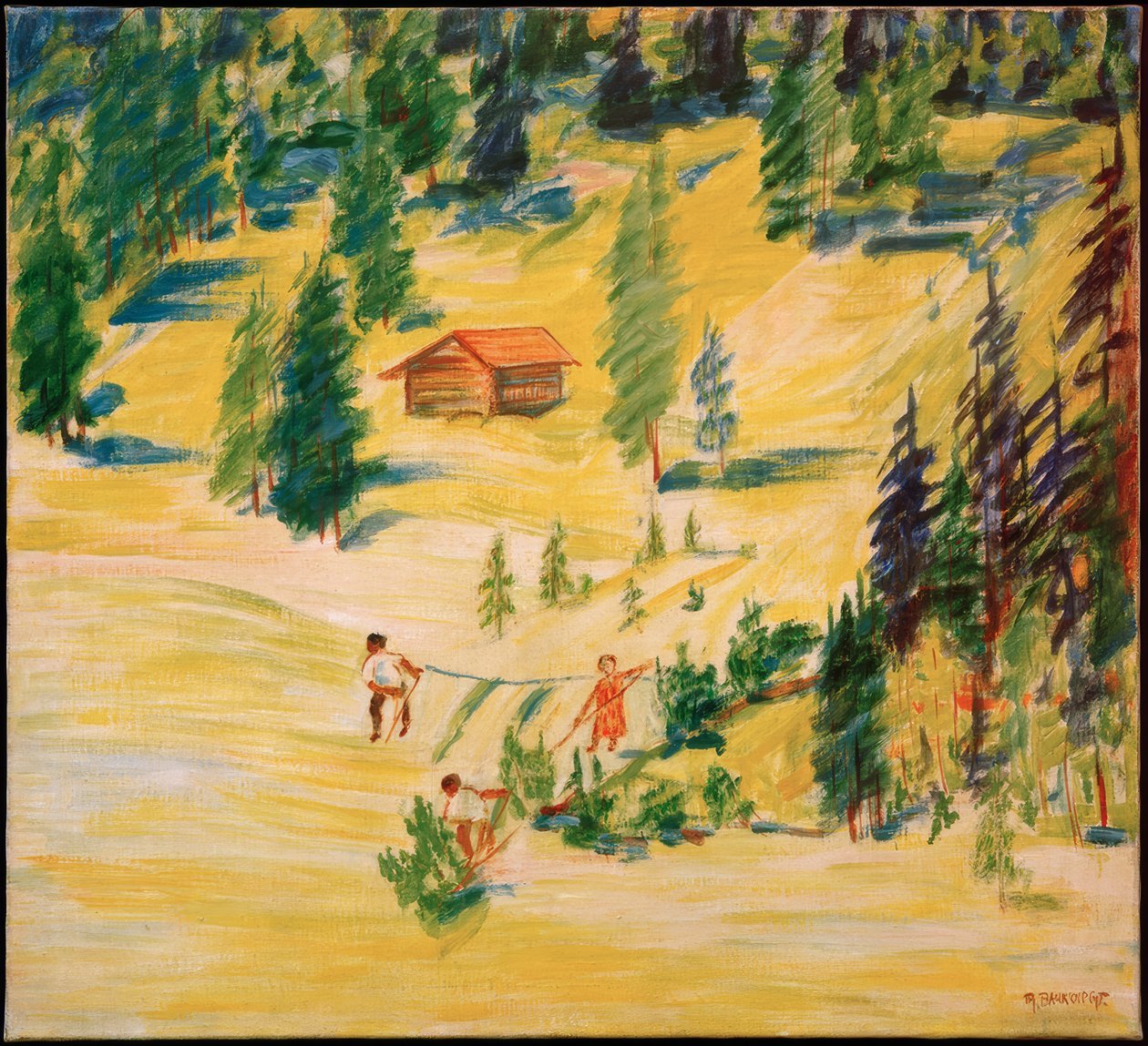Mäher in Sommerwiese von Philipp Bauknecht