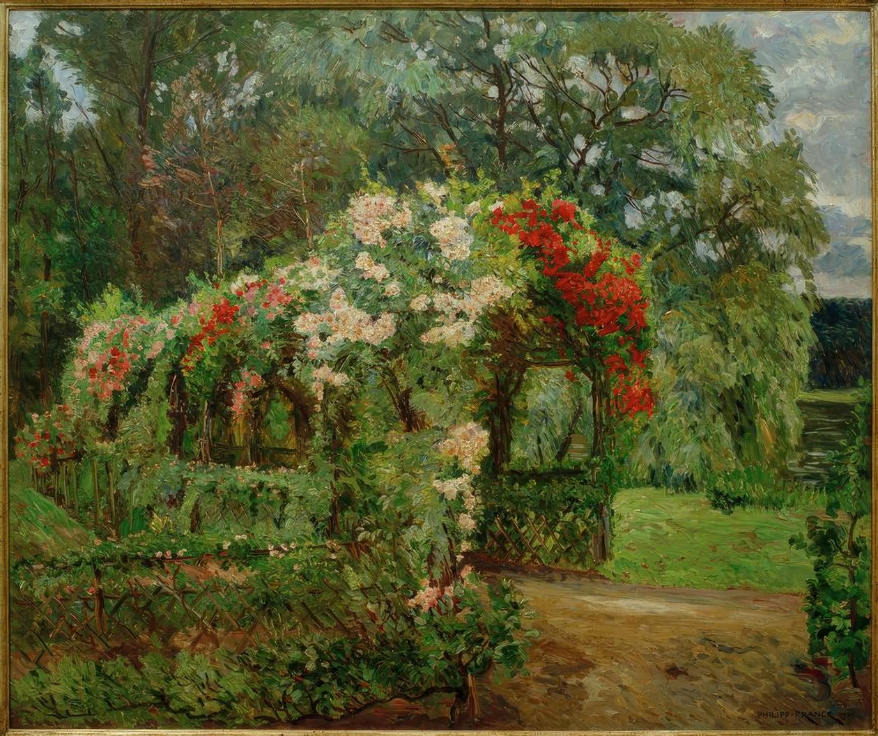 Rosenlaube im Richterschen Garten von Philipp Franck