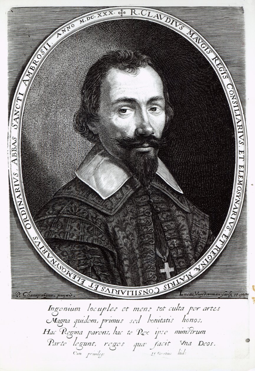 Ein Porträt von Claude Maugis, Berater von Marie de Medici von Philippe de Champaigne