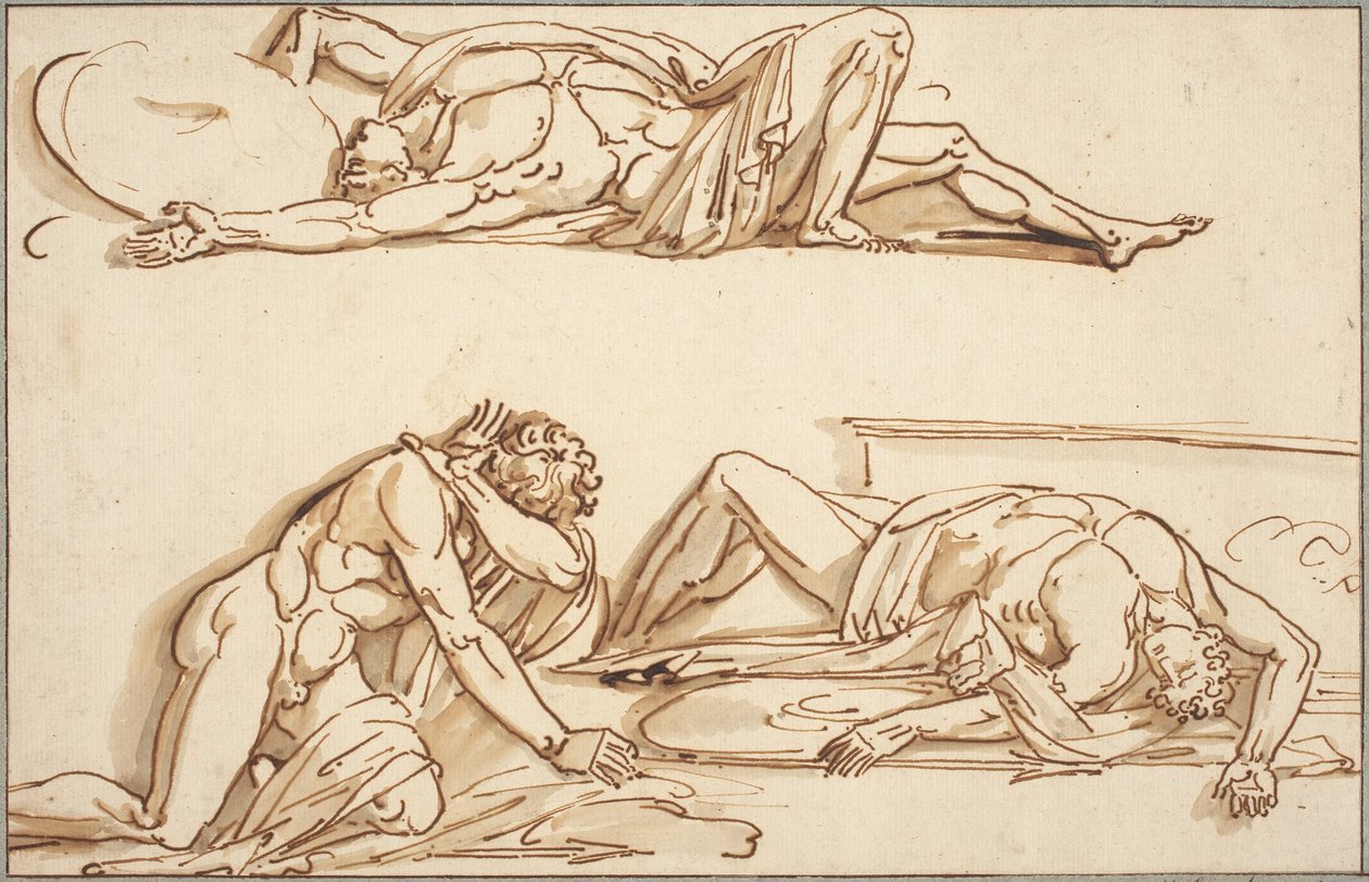 Achilles und Patroklos von Philippe Auguste Hennequin