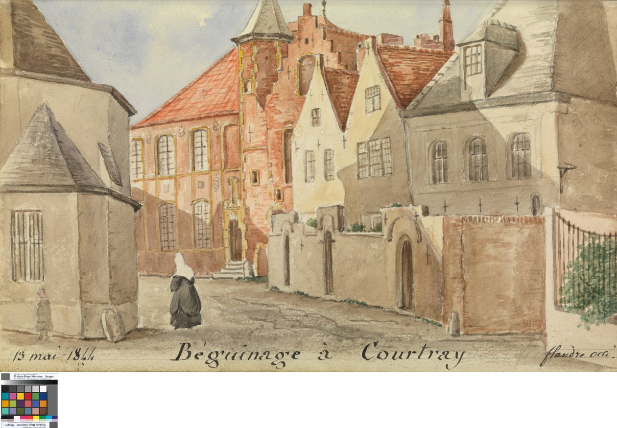 Beginenhof in Kortrijk von Philippe Auguste de Peellaert