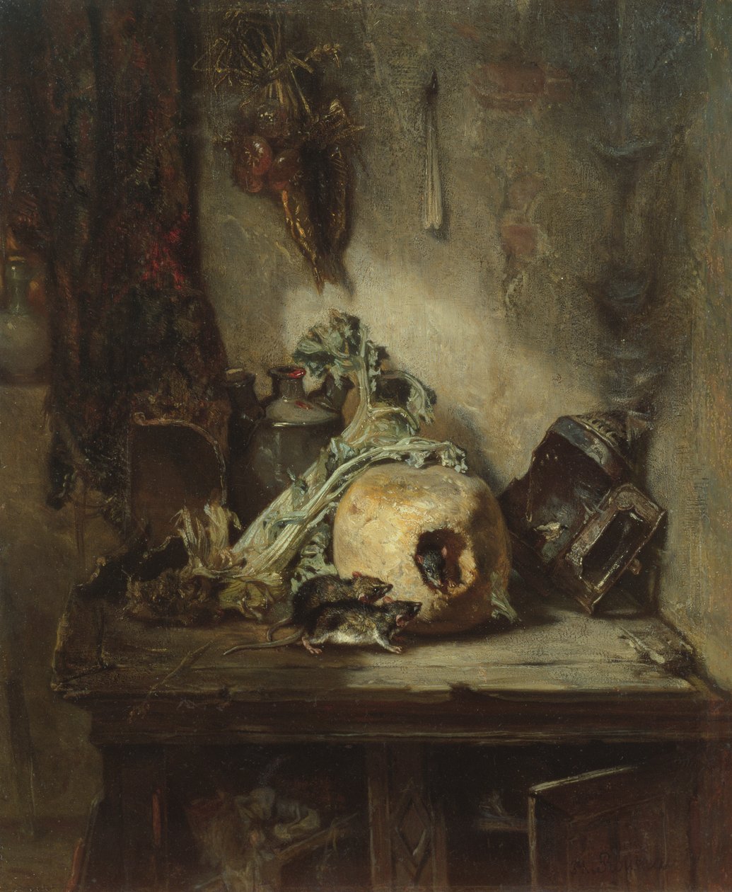 Die Einsiedler-Ratte (1860er) von Philippe Rousseau