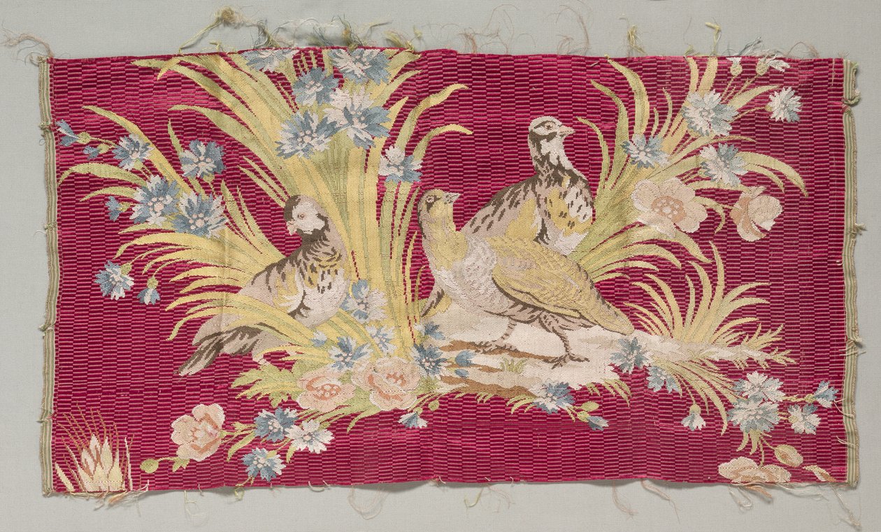 Seidenfragment, vor 1779 von Philippe de Lasalle