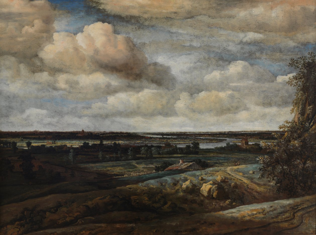 Niederländische Panoramalandschaft mit Fernblick auf Haarlem von Philips Koninck