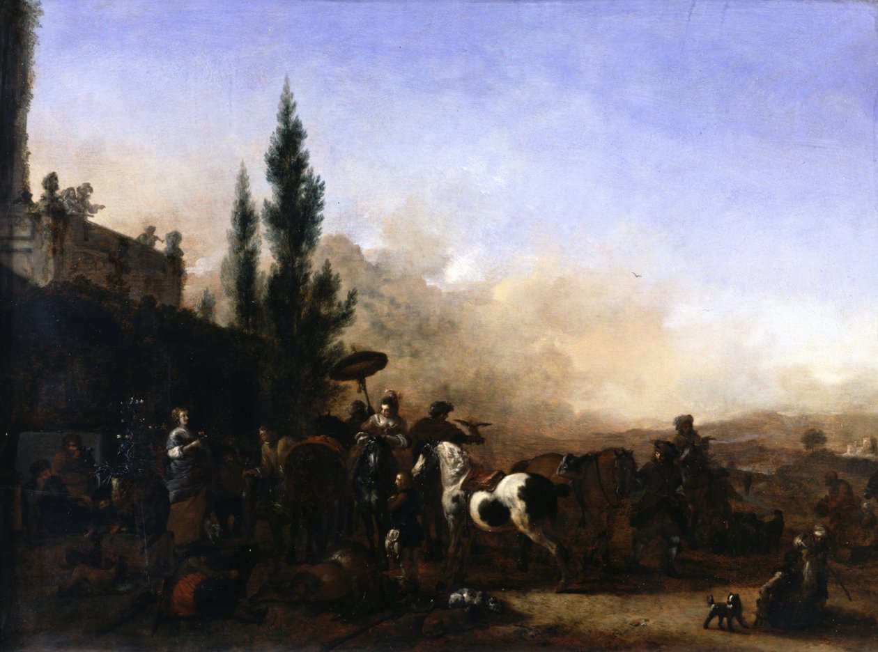 Die Rückkehr von der Falkenjagd von Philips Wouwerman