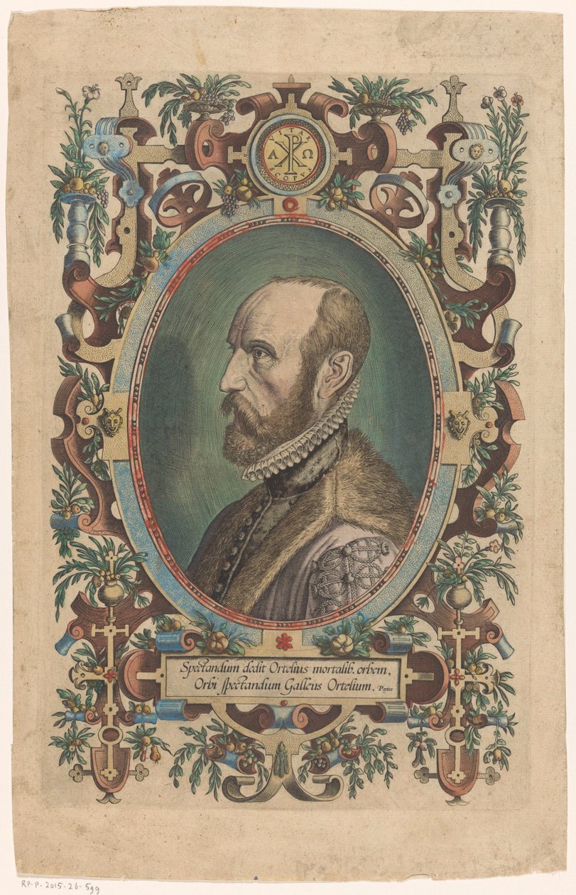 Porträt von Abraham Ortelius von Philips Galle