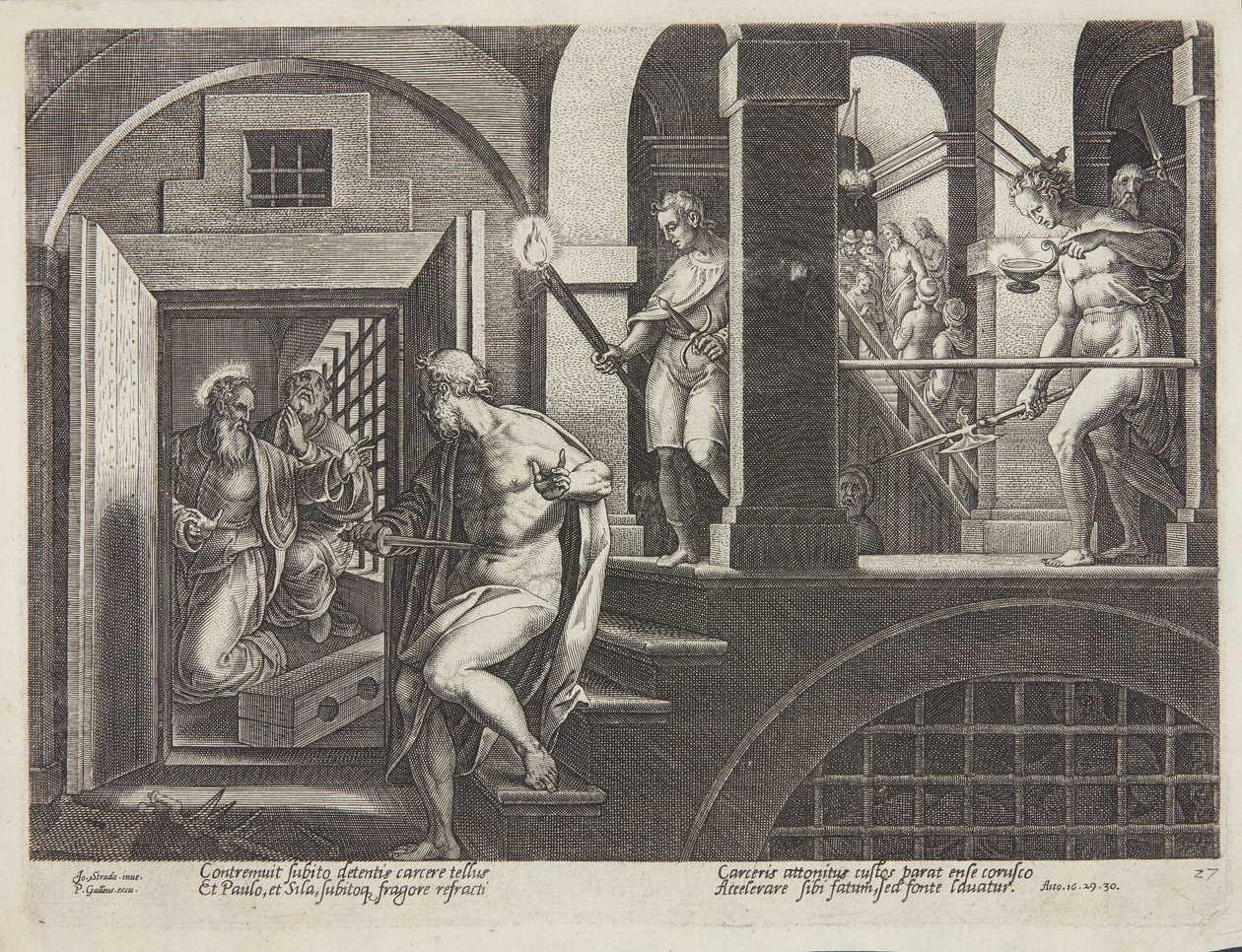 Die Bekehrung des Wärters von Philips Galle