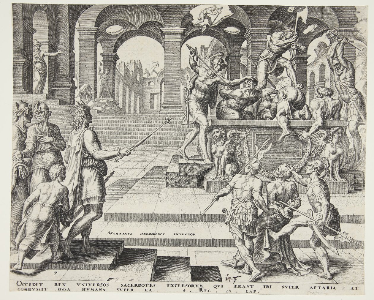 Das Massaker an den Priestern von Samaria von Philips Galle