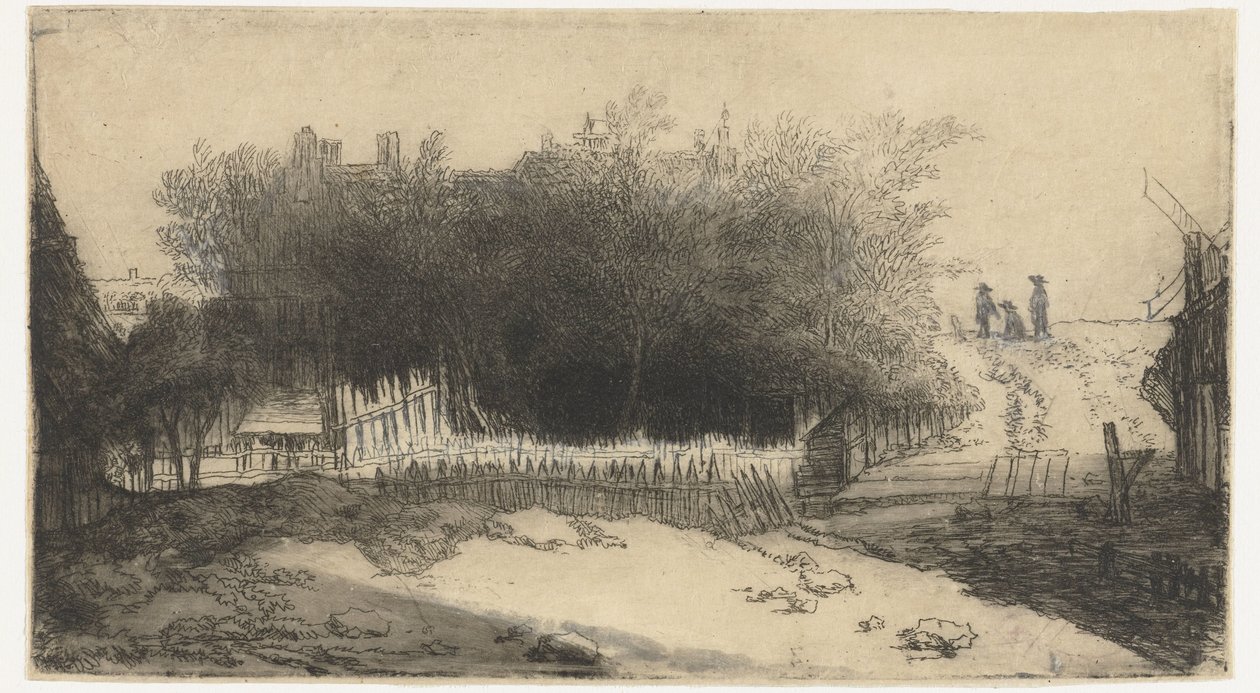 Landschaft mit einem weißen Zaun von Philips Koninck
